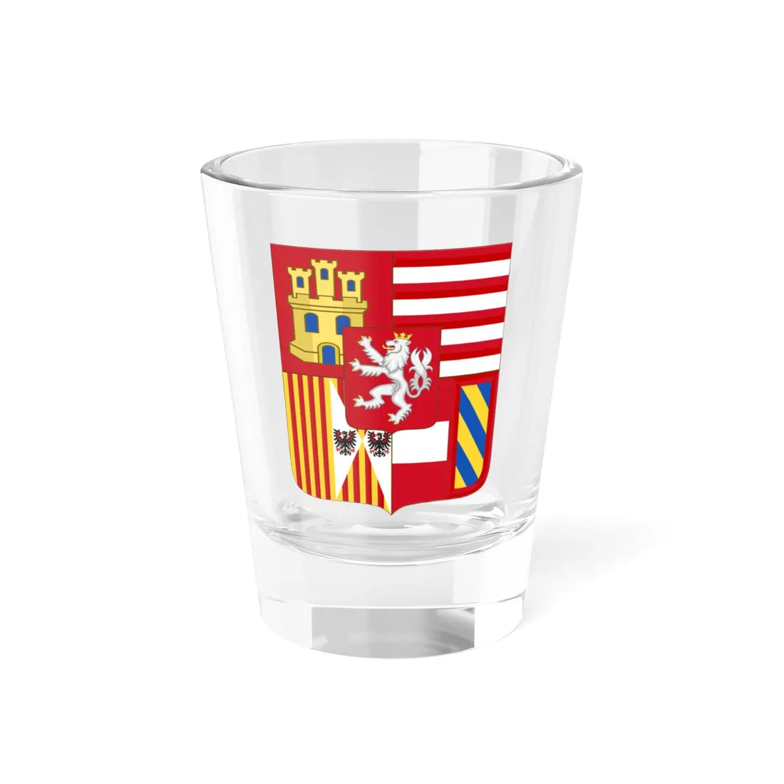 Middle Arms of Charles VI Holy Roman Emperor (Germany) (Coat of Arms) Shot Glass 1.5oz - Go Mug Yourself