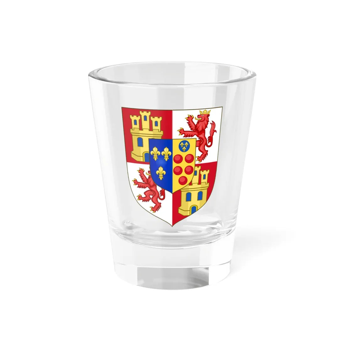 Middle Arms of Etruria (Italy) (Coat of Arms) Shot Glass 1.5oz 1.5oz - Go Mug Yourself