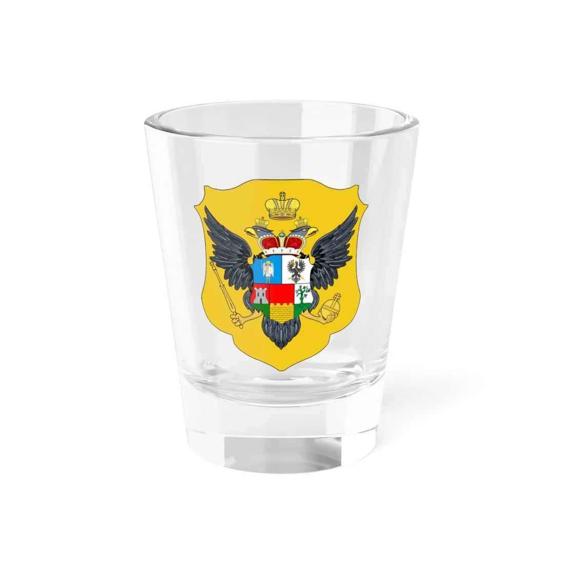 Middle CoA of 2nd Malorosian collegium (Ukraine) (Coat of Arms) Shot Glass 1.5oz 1.5oz - Go Mug Yourself