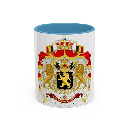 Middle coat of arms of Belgium - Accent Coffee Mug 11oz Light Blue - Go Mug Yourself