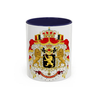 Middle coat of arms of Belgium - Accent Coffee Mug 11oz Navy - Go Mug Yourself