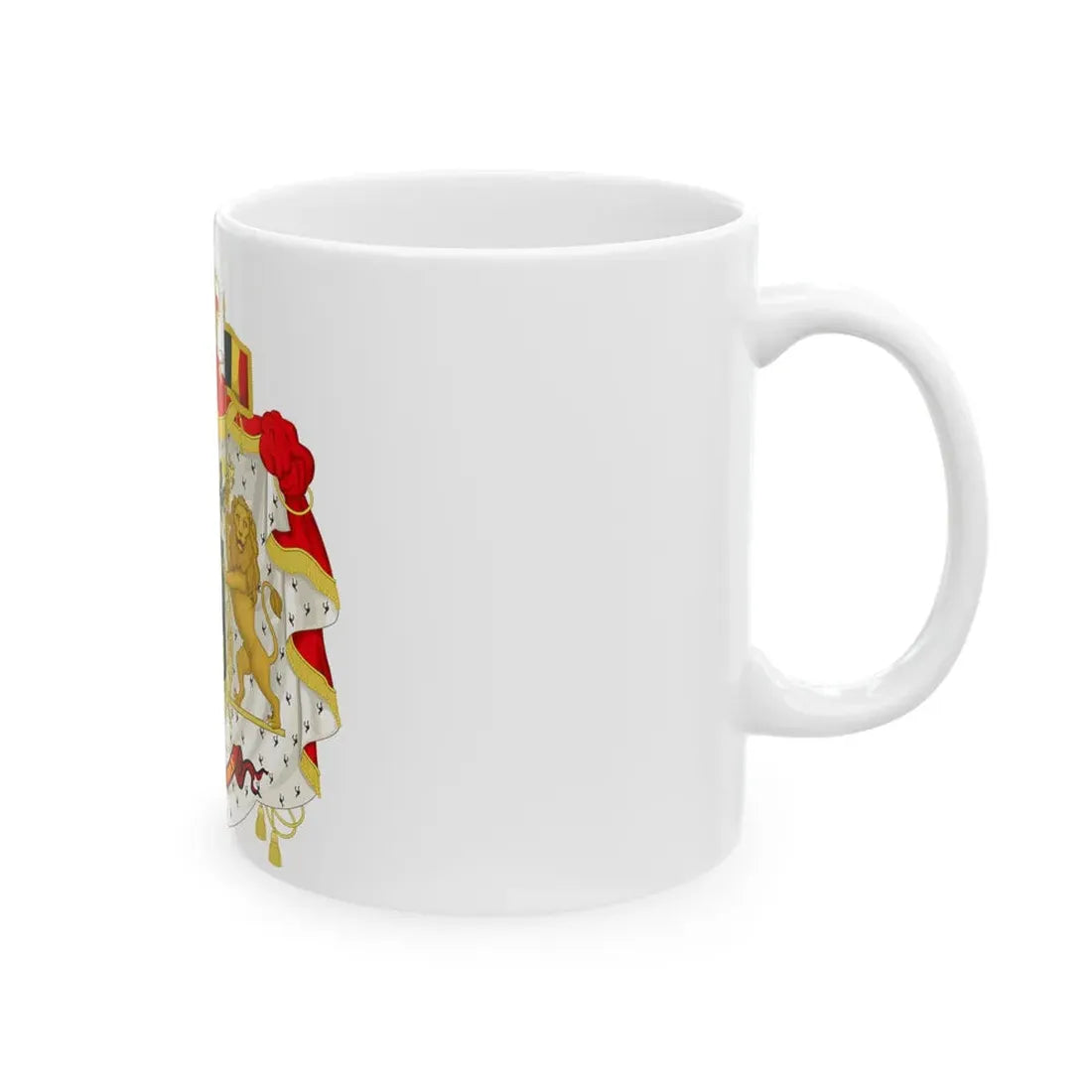 Middle coat of arms of Belgium - White Coffee Mug - Go Mug Yourself