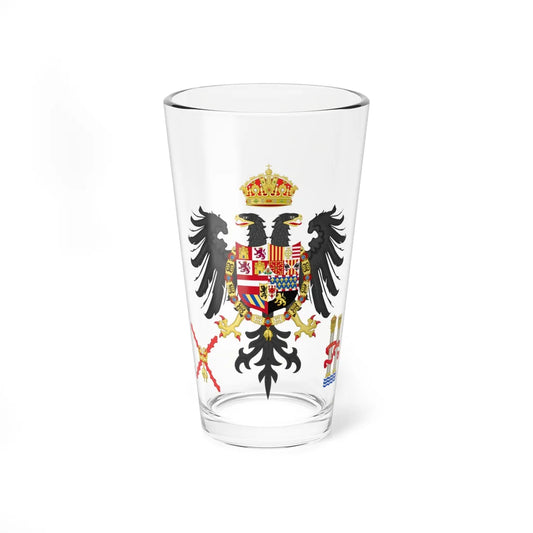 Middle Coat of Arms of Charles I of Spain Charles V as Holy Roman Emperor (Spain) (Coat of Arms) Pint Glass 16oz 16oz - Go Mug Yourself