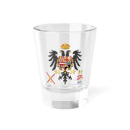 Middle Coat of Arms of Charles I of Spain Charles V as Holy Roman Emperor (Spain) (Coat of Arms) Shot Glass 1.5oz 1.5oz - Go Mug Yourself