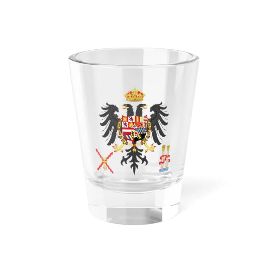 Middle Coat of Arms of Charles I of Spain Charles V as Holy Roman Emperor (Spain) (Coat of Arms) Shot Glass 1.5oz 1.5oz - Go Mug Yourself