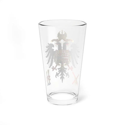 Middle Coat of Arms of Charles V Holy Roman Emperor Charles I as King of Spain (Austria) (Coat of Arms) Pint Glass 16oz - Go Mug Yourself