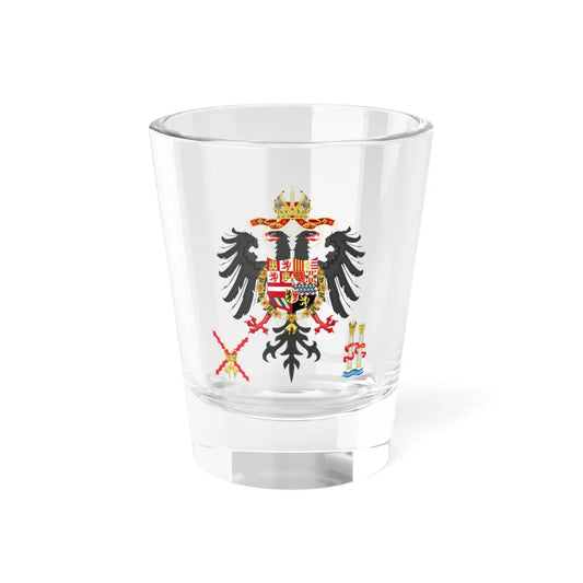 Middle Coat of Arms of Charles V Holy Roman Emperor Charles I as King of Spain (Austria) (Coat of Arms) Shot Glass 1.5oz 1.5oz - Go Mug Yourself