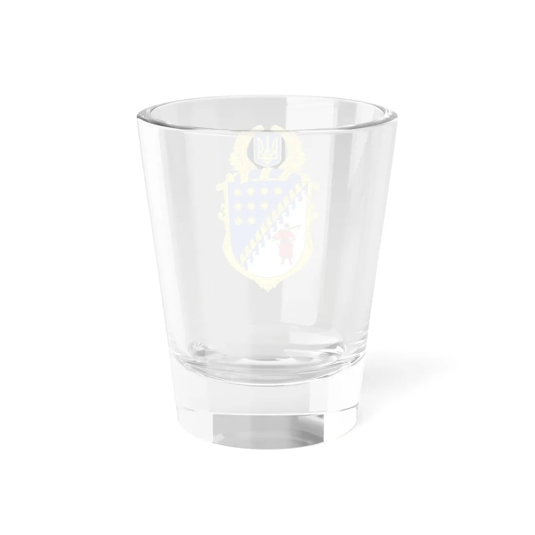 Middle Coat of Arms of Dnipropetrovsk Oblast (Ukraine) (Coat of Arms) Shot Glass 1.5oz - Go Mug Yourself