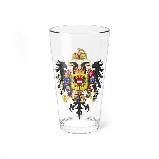 Middle Coat of Arms of Francis II Holy Roman Emperor 1804-1806 (Austria) (Coat of Arms) Pint Glass 16oz 16oz - Go Mug Yourself
