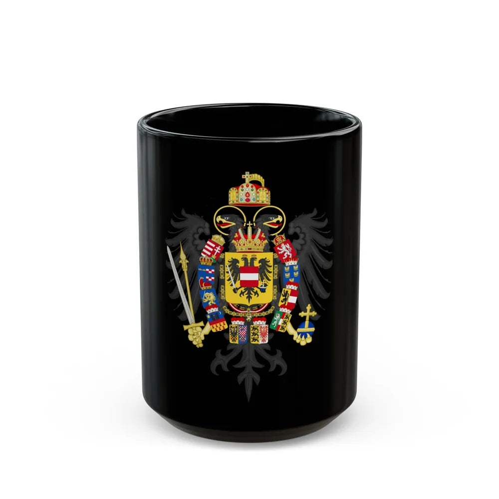 Middle Coat of Arms of Francis II, Holy Roman Emperor (1804-1806) - Black Coffee Mug-15oz-Go Mug Yourself