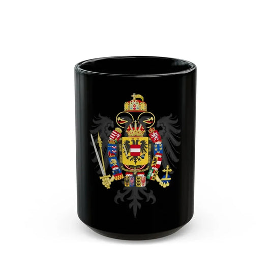 Middle Coat of Arms of Francis II, Holy Roman Emperor (1804-1806) - Black Coffee Mug 15oz - Go Mug Yourself