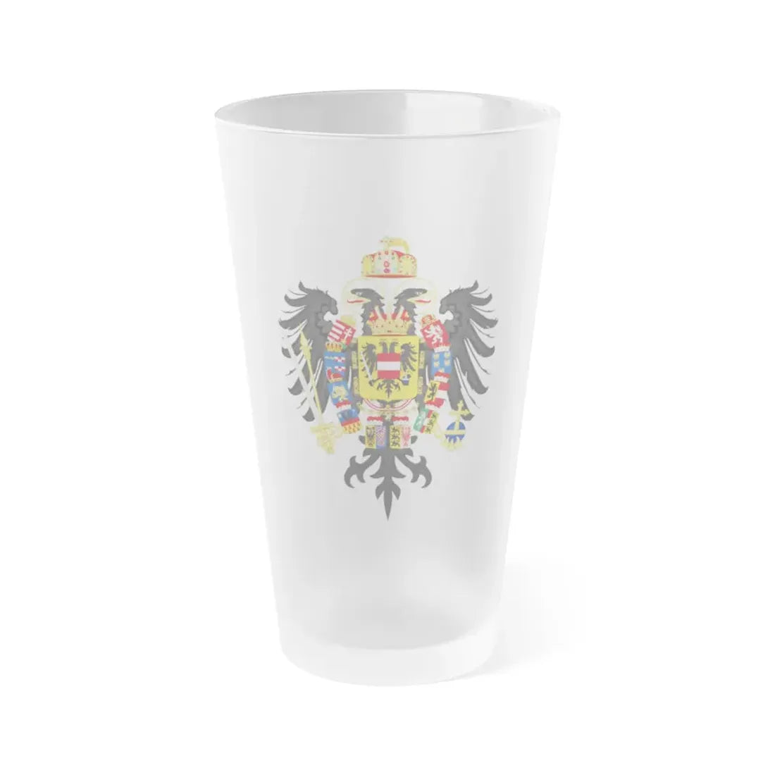 Middle Coat of Arms of Francis II, Holy Roman Emperor (1804-1806) - Frosted Pint Glass 16oz 16oz Frosted - Go Mug Yourself