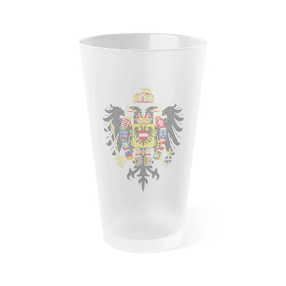 Middle Coat of Arms of Francis II, Holy Roman Emperor (1804-1806) - Frosted Pint Glass 16oz 16oz Frosted - Go Mug Yourself