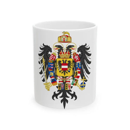 Middle Coat of Arms of Francis II, Holy Roman Emperor (1804-1806) - White Coffee Mug-11oz-Go Mug Yourself