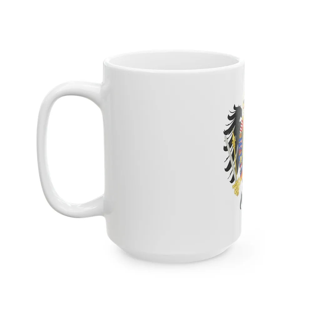 Middle Coat of Arms of Francis II, Holy Roman Emperor (1804-1806) - White Coffee Mug-Go Mug Yourself