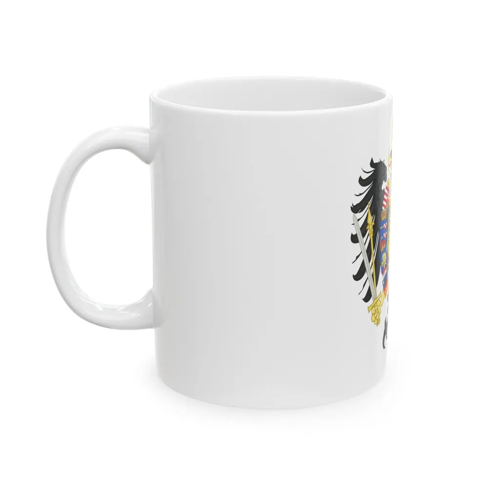 Middle Coat of Arms of Francis II, Holy Roman Emperor (1804-1806) - White Coffee Mug-Go Mug Yourself