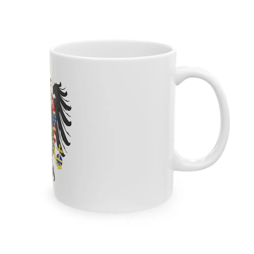 Middle Coat of Arms of Francis II, Holy Roman Emperor (1804-1806) - White Coffee Mug-Go Mug Yourself