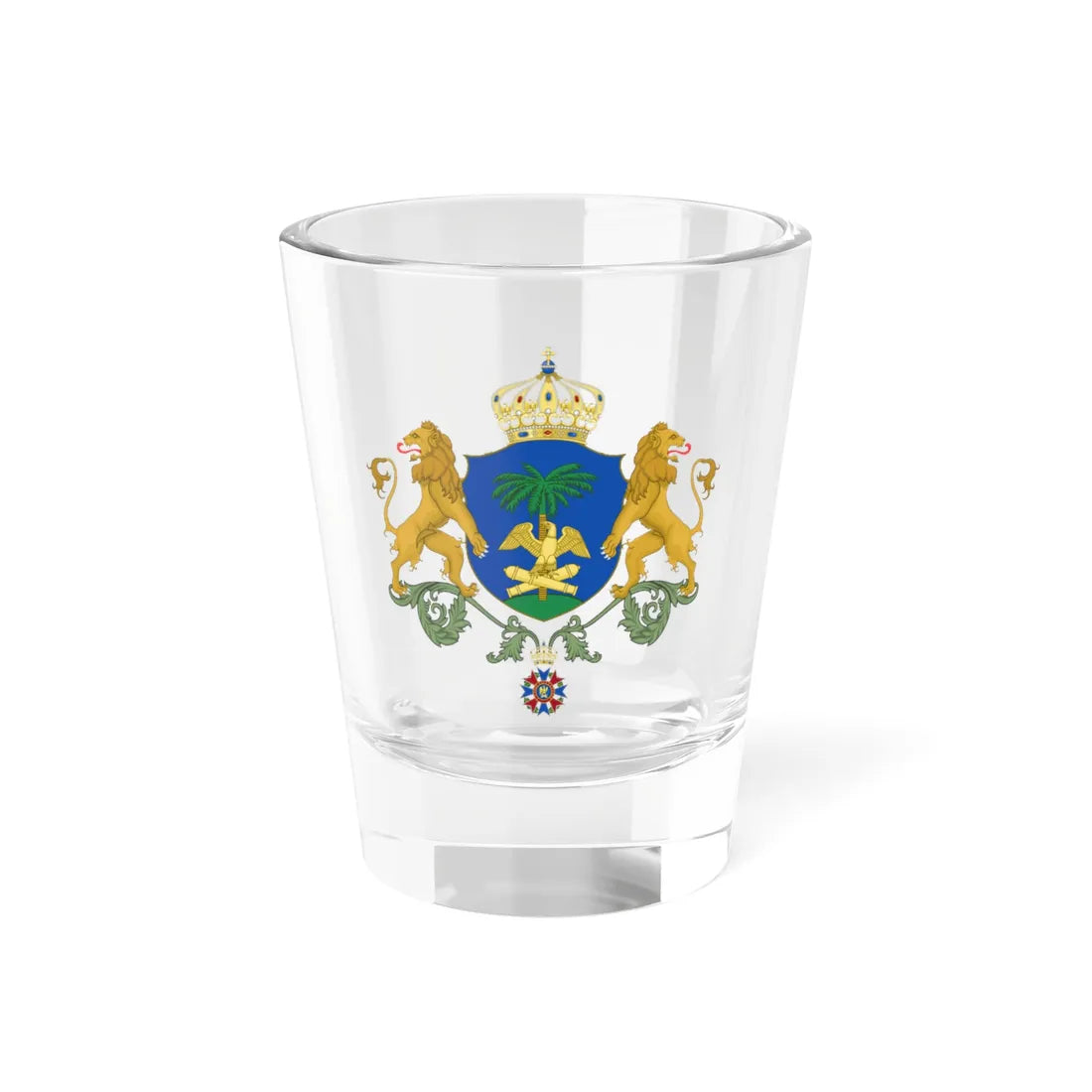 Middle Coat of Arms of Haiti 1849-1859 (Haiti) (Coat of Arms) Shot Glass 1.5oz 1.5oz - Go Mug Yourself