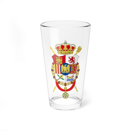 Middle Coat of Arms of Joseph Bonaparte as King of Spain type 2 (Spain) (Coat of Arms) Pint Glass 16oz 16oz - Go Mug Yourself