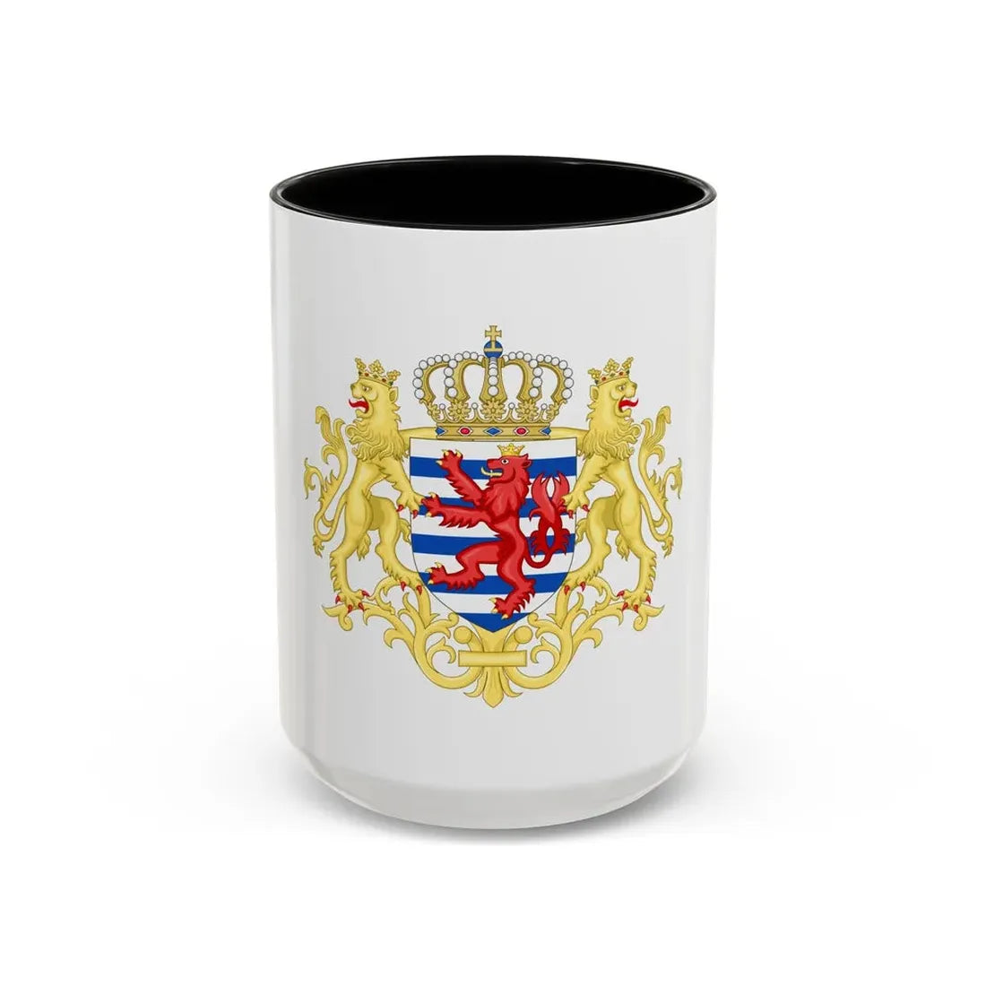 Middle coat of arms of Luxembourg - Accent Coffee Mug 15oz Black - Go Mug Yourself