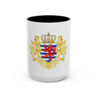 Middle coat of arms of Luxembourg - Accent Coffee Mug 15oz Black - Go Mug Yourself