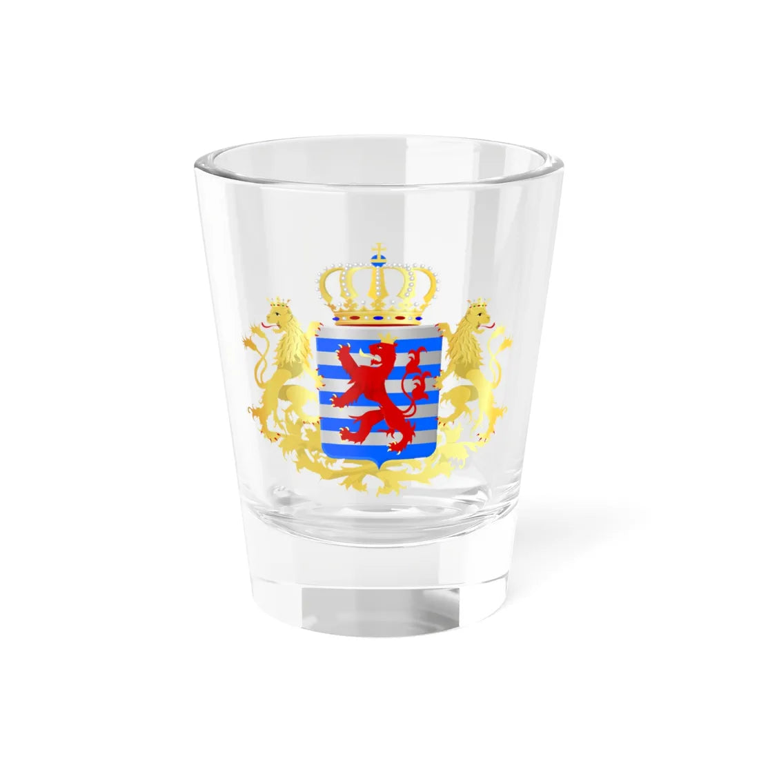 Middle-Coat-of-Arms-of-Luxembourg (Luxembourg) (Coat of Arms) Shot Glass 1.5oz 1.5oz - Go Mug Yourself