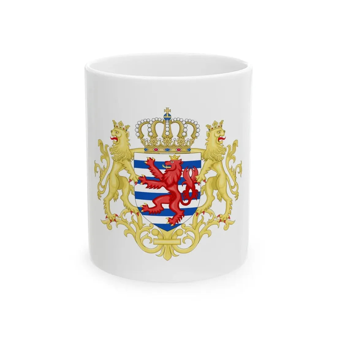 Middle coat of arms of Luxembourg - White Coffee Mug 11oz - Go Mug Yourself