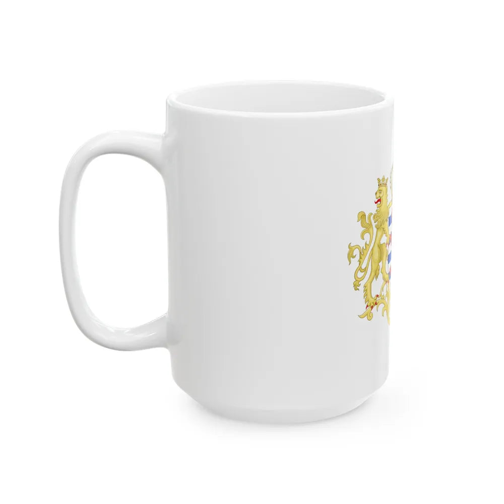 Middle coat of arms of Luxembourg - White Coffee Mug-Go Mug Yourself