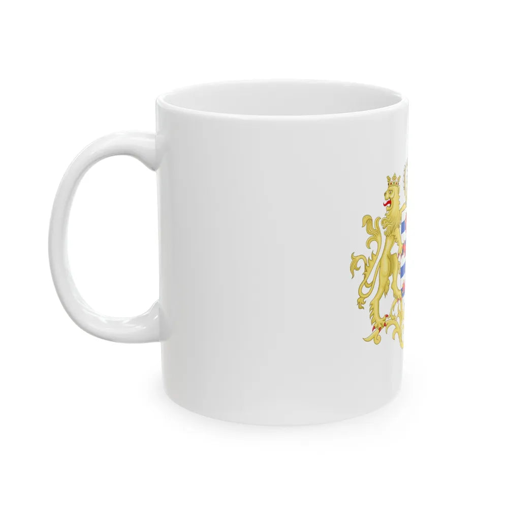 Middle coat of arms of Luxembourg - White Coffee Mug-Go Mug Yourself