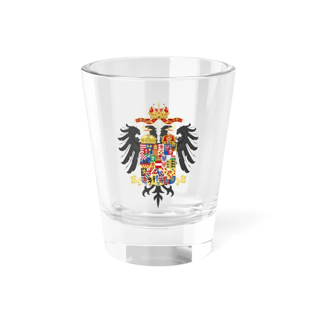 Middle Coat of Arms of Maria Theresa Holy Roman Empress (Austria) (Coat of Arms) Shot Glass 1.5oz 1.5oz - Go Mug Yourself