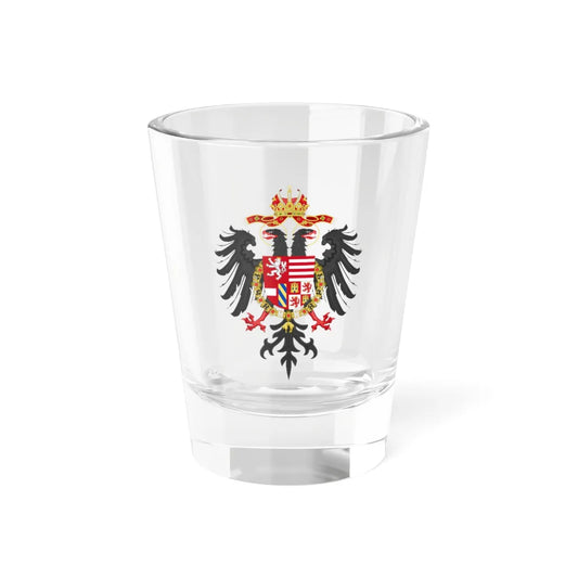 Middle Coat of Arms of Rudolf II Matthias and Ferdinand II Holy Roman Emperors (Austria) (Coat of Arms) Shot Glass 1.5oz 1.5oz - Go Mug Yourself