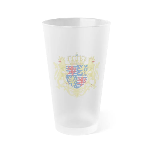 Middle coat of arms of the Grand Duke of Luxembourg (2000) - Frosted Pint Glass 16oz-16oz-Frosted-Go Mug Yourself