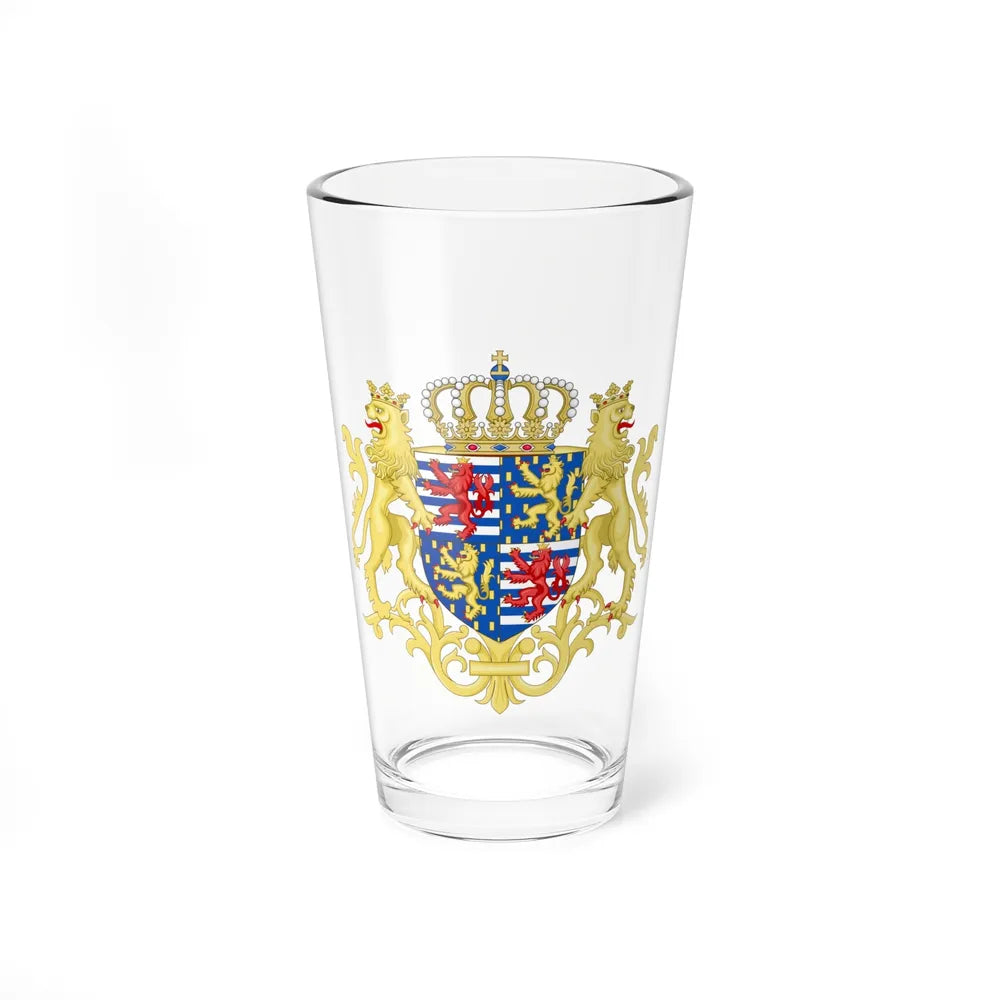 Middle coat of arms of the Grand Duke of Luxembourg (2000) - Pint Glass 16oz-16oz-Go Mug Yourself