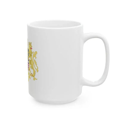 Middle coat of arms of the Grand Duke of Luxembourg (2000) - White Coffee Mug - Go Mug Yourself