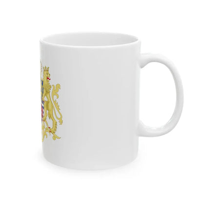 Middle coat of arms of the Grand Duke of Luxembourg (2000) - White Coffee Mug - Go Mug Yourself