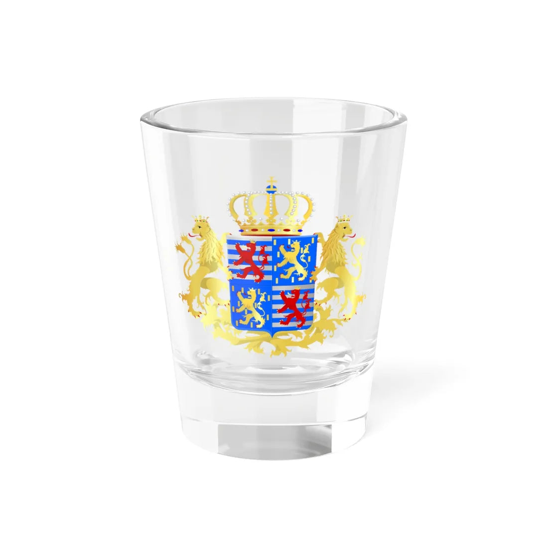 Middle coat of arms of the grand-duke of Luxembourg since 2000 (Luxembourg) (Coat of Arms) Shot Glass 1.5oz 1.5oz - Go Mug Yourself