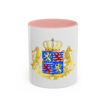 Middle coat of arms of the Grand Dukes of Luxembourg prior to 2000 - Accent Coffee Mug 11oz Pink - Go Mug Yourself