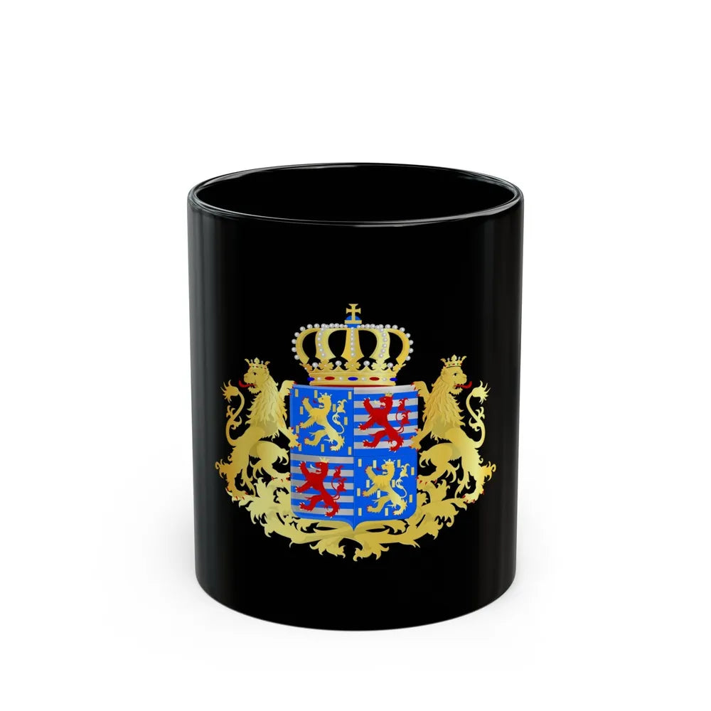 Middle coat of arms of the Grand Dukes of Luxembourg prior to 2000 - Black Coffee Mug-11oz-Go Mug Yourself