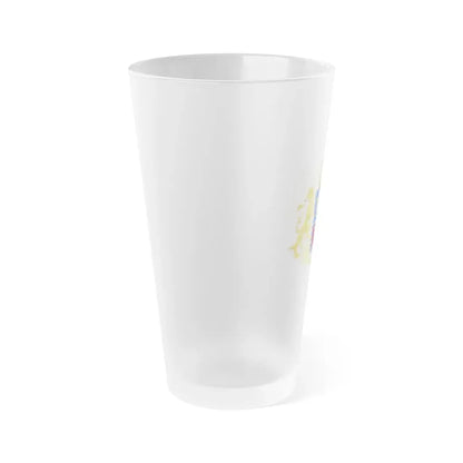 Middle coat of arms of the Grand Dukes of Luxembourg prior to 2000 - Frosted Pint Glass 16oz - Go Mug Yourself