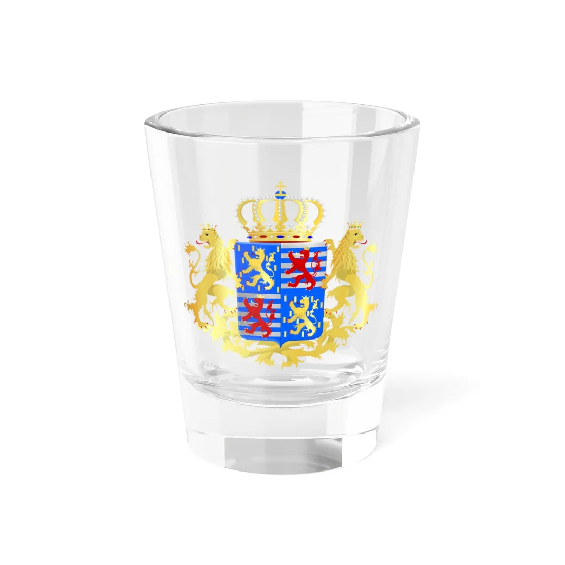 Middle coat of arms of the Grand Dukes of Luxembourg prior to 2000 (Luxembourg) (Coat of Arms) Shot Glass 1.5oz 1.5oz - Go Mug Yourself