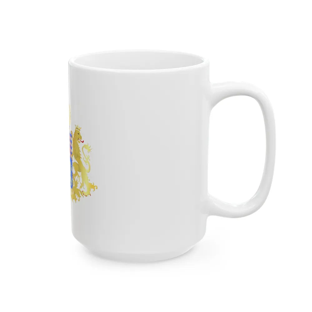 Middle coat of arms of the Grand Dukes of Luxembourg prior to 2000 - White Coffee Mug-Go Mug Yourself