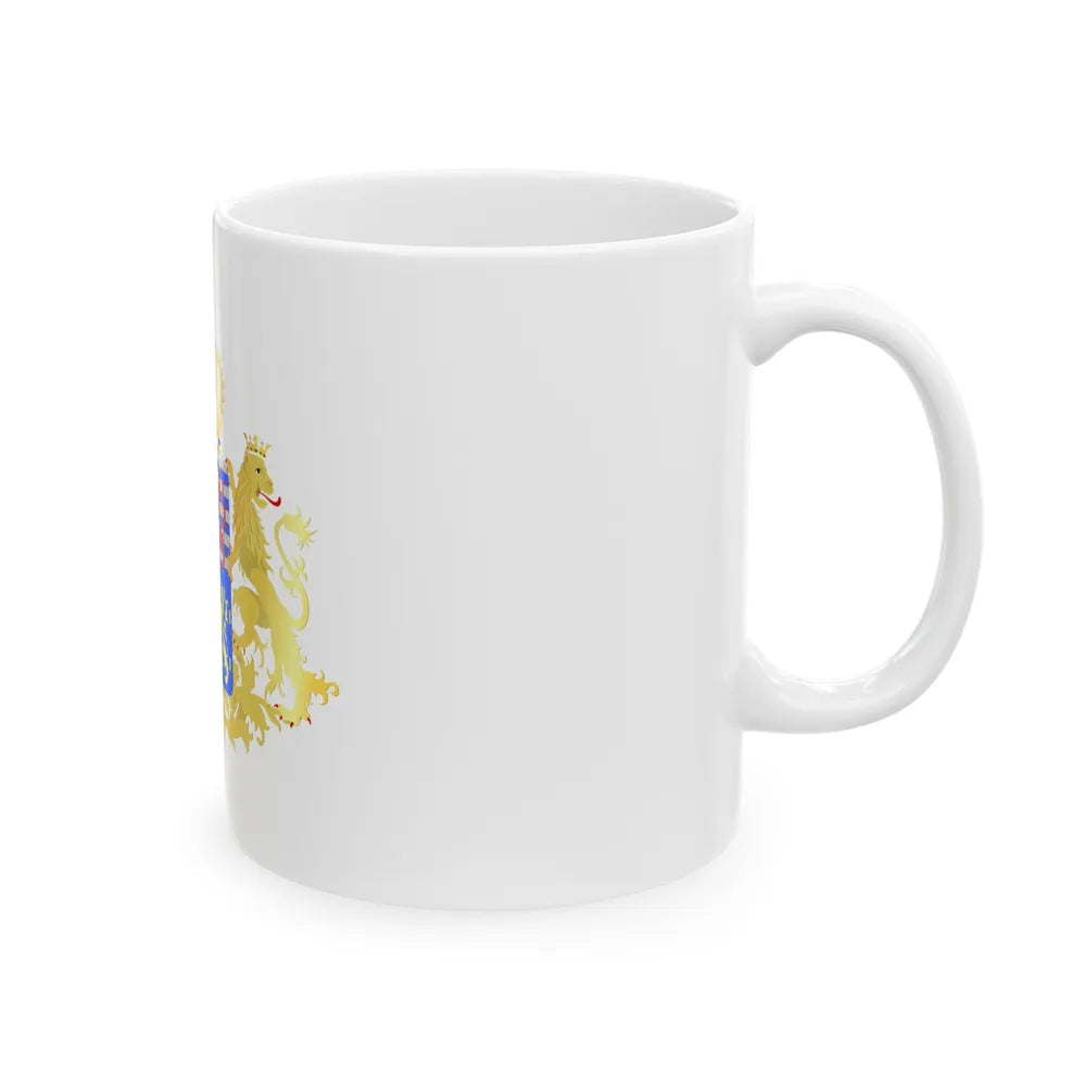 Middle coat of arms of the Grand Dukes of Luxembourg prior to 2000 - White Coffee Mug-Go Mug Yourself