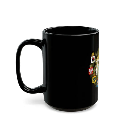 Middle Coat of Arms of the Russian Empire - Black Coffee Mug-Go Mug Yourself