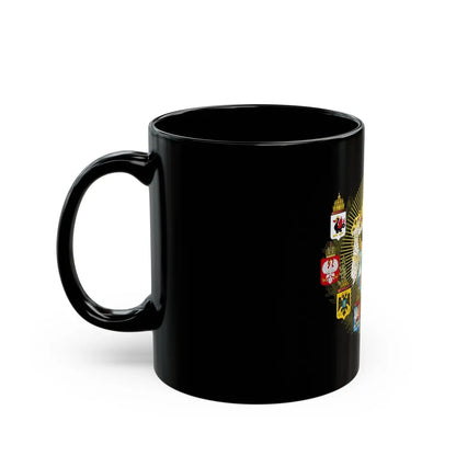 Middle Coat of Arms of the Russian Empire - Black Coffee Mug-Go Mug Yourself