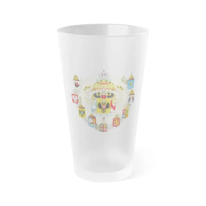 Middle Coat of Arms of the Russian Empire - Frosted Pint Glass 16oz Default Title - Go Mug Yourself