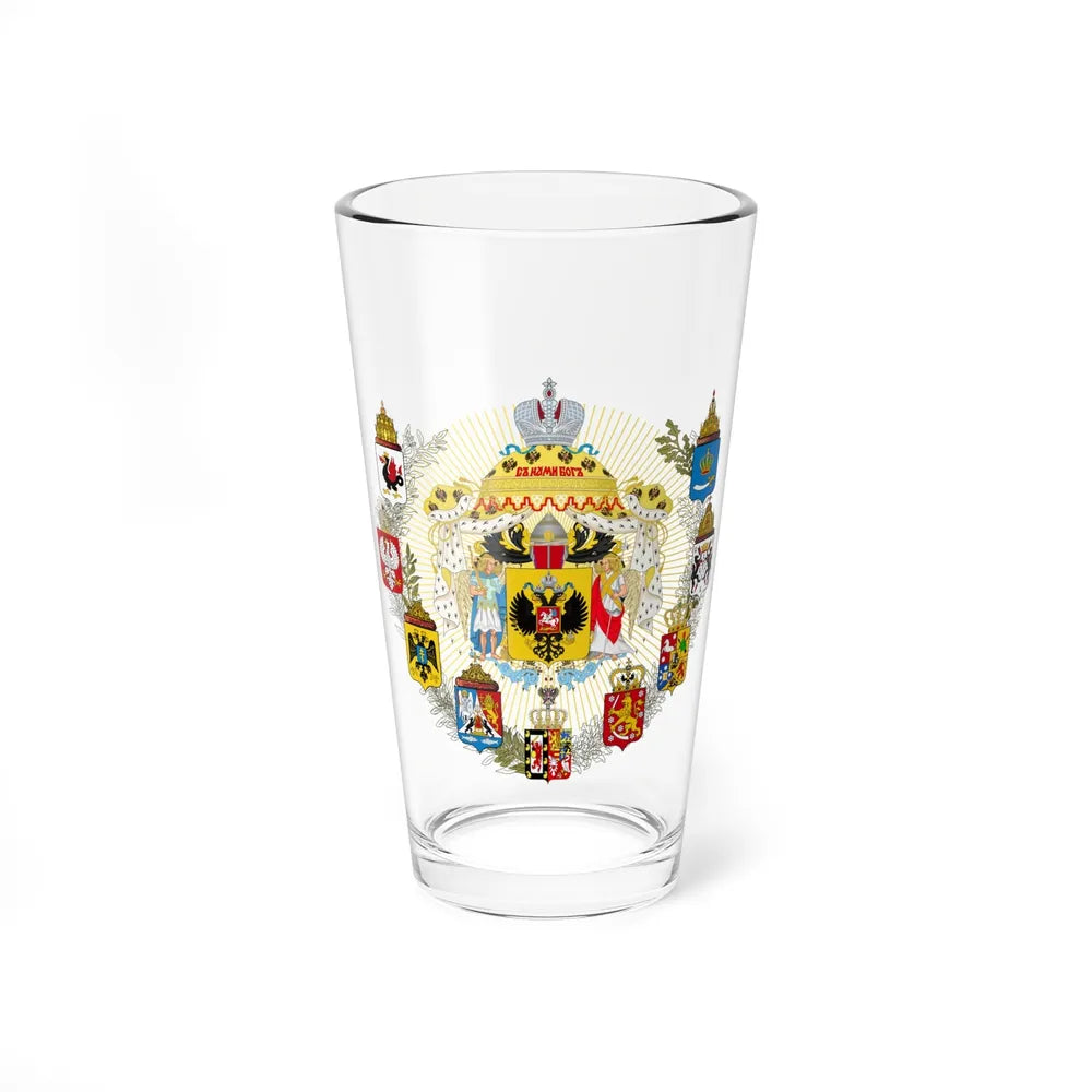 Middle Coat of Arms of the Russian Empire - Pint Glass 16oz-16oz-Go Mug Yourself