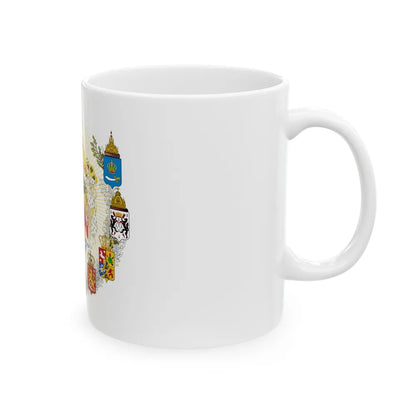 Middle Coat of Arms of the Russian Empire - White Coffee Mug-Go Mug Yourself