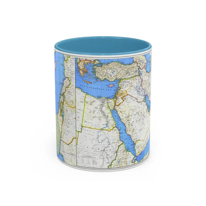 Middle East (1978) (Map) Accent Coffee Mug 11oz Light Blue - Go Mug Yourself