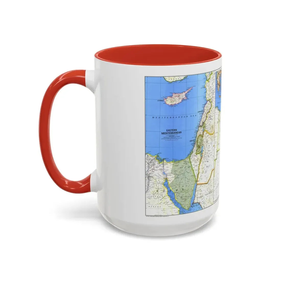 Middle East (1978) (Map) Accent Coffee Mug - Go Mug Yourself