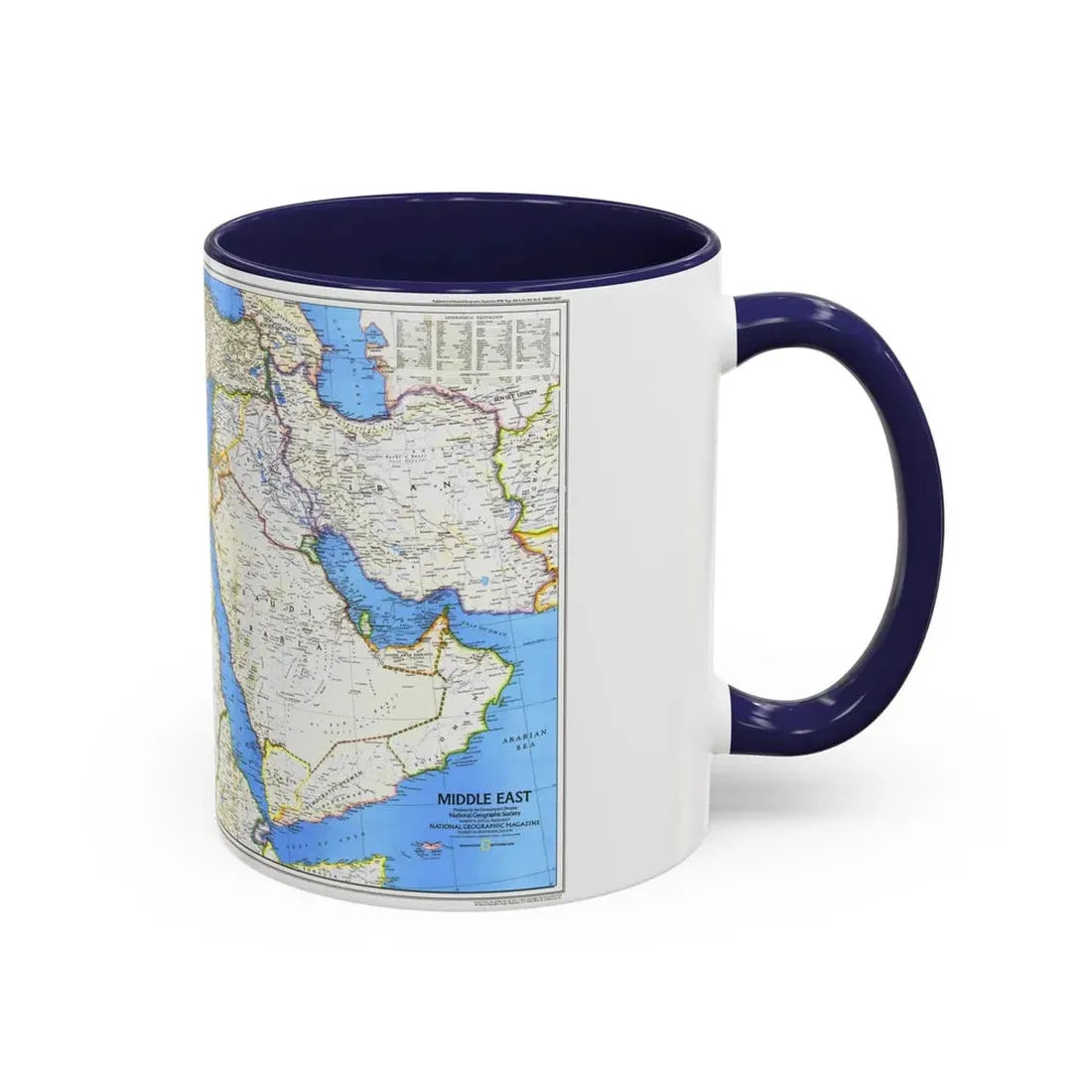 Middle East (1978) (Map) Accent Coffee Mug - Go Mug Yourself